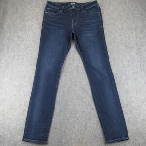 Express Edition Mens Skinny Jeans Dark Wash Denim 33x34 Stretch Indigo